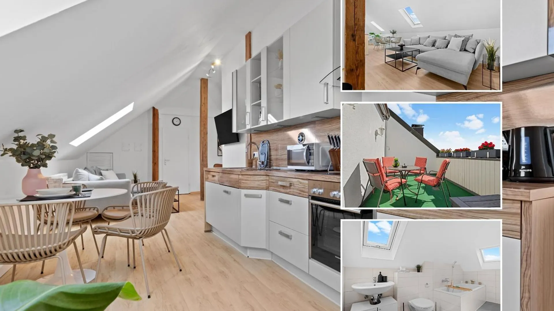 Stilvolle Wohnung: Private Dachterrasse - Zentral location